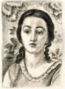 Jeune Fille Aux Boucles Brunes (d. 448) by Henri Matisse