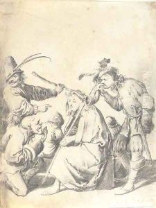 The Mocking of Christ by Pieter Jansz. Quast