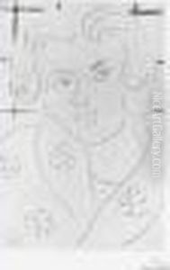 Buste, Robe Fleurie. 1929. Eau-forte. 225 X 151. D.-g. 137. by Henri Matisse