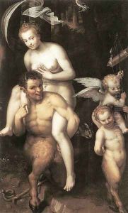 Venus Riding a Satyr 1602-08 by Dirck de Quade Van Ravesteyn