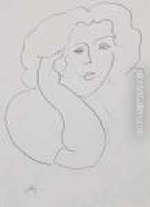 Buste De Femme, Cheveux Boucles by Henri Matisse