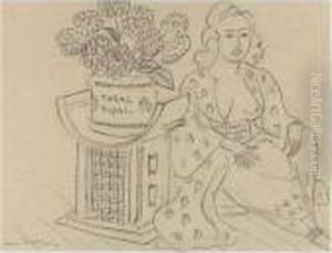 Femme Assise Dans Un Interieur: Le Tabac Royal by Henri Matisse
