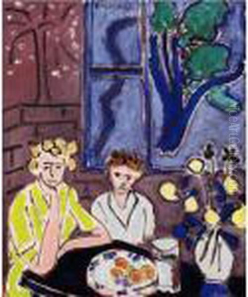 Deux Fillettes, Fenetre Bleue - view 1