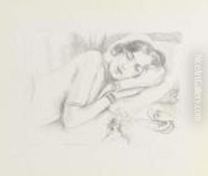 Figure Endormie Aux Babouches (d. 512) by Henri Matisse