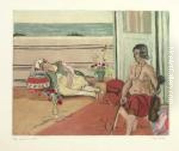 Odalisque Sur La Terrasse, By Jacques Villon (d. I; Ginestet &pouillon E633) - view 1