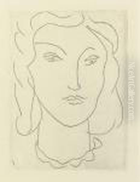 Tete De Jeune Femme Au Collier En Feston (d. 303) - view 1