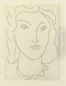 Tete De Jeune Femme Au Collier En Feston (d. 303) by Henri Matisse