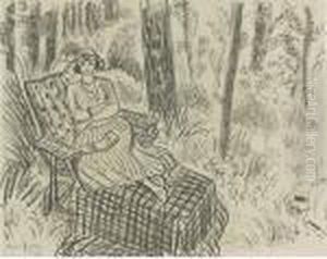 Jeune Fille A La Chaise-longue Dans Un Sous-bois (d. 425) by Henri Matisse