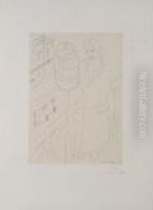 Jeune Femme Au Balcon Observant Des Perruches (d. 214) by Henri Matisse