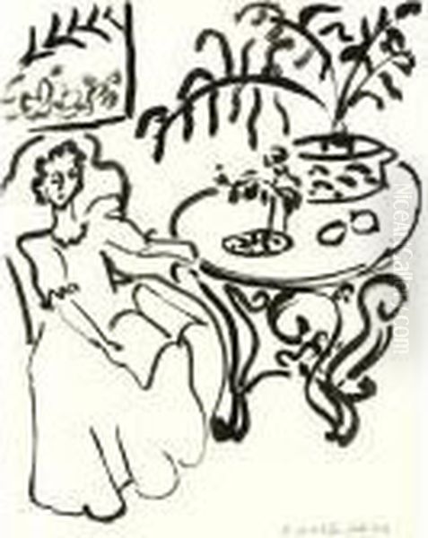 Jeune Fille A La Table - view 1