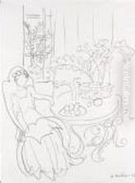 Jeune Femme Assise Dans Un Interieur - view 1