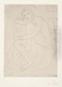 Nu Assis, Mains Aux Genoux by Henri Matisse