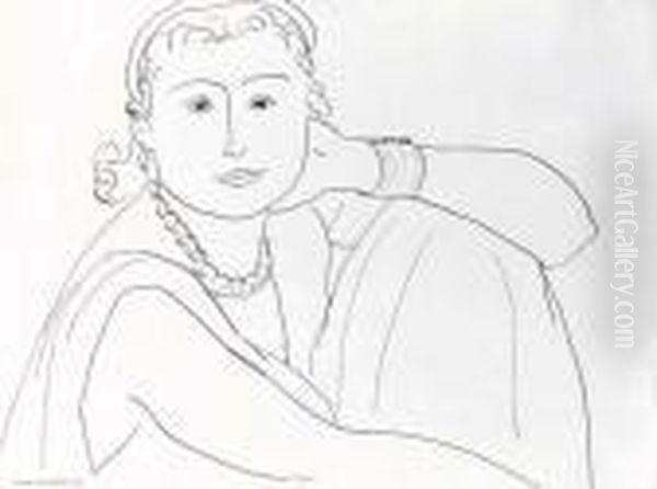 Buste De Jeune Femme Au Bracelet Et Collier - view 1