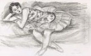 Danseuse Au Divan Pliee En Deux (d. 489) by Henri Matisse