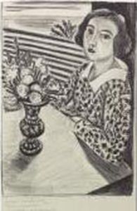 Jeune Fille Assise Au Bouquet De Fleurs (d. 438) by Henri Matisse