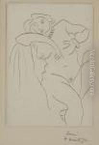 Nu Assis Au Collier De Perles. by Henri Matisse