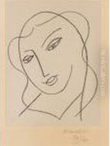 Etude Pour La Vierge 'tete Voilee' (d.640) by Henri Matisse
