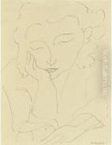 Jeune Femme Accoudee by Henri Matisse