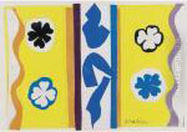 Les Quatre Rosaces Aux Motifs Bleus - view 1