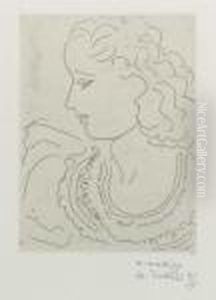 Jeune Femme De Profil, Blouse En Dentelle