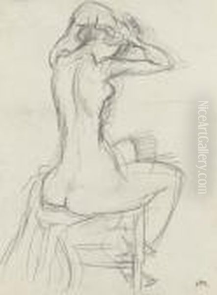 Jeune Fille Se Coiffant - view 1
