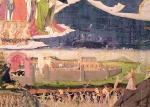 The Damned in Purgatory, from the Coronation of the Virgin, completed 1454 by Enguerrand Quarton
