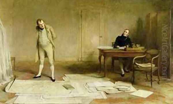 St Helena 1816 Napoleon dictating to Count Las Cases the Account of his Campaigns - view 1