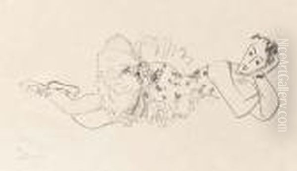Danseuse Allongee, Tete Accoudee, From Dix Danseuses (d. 486) - view 1