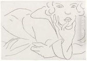 Figure Drapee Dans Un Peignoir, Main Droite Soutenant Le Visage