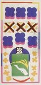 Chinskie Ryby-projekt Witrazu (1951) by Henri Matisse