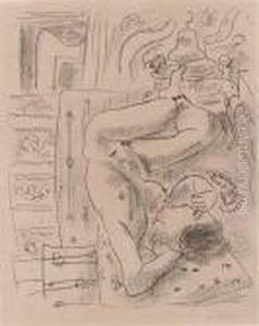 Nu Renversee Au Brasero by Henri Matisse