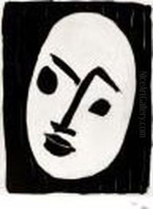 Masque Blanc Sur Fond Noir