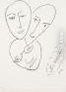 Etude Pour Le Frontispice Apollinaire; And From. Les Fleurs Du Mal (d. 625; See Db. 19) by Henri Matisse
