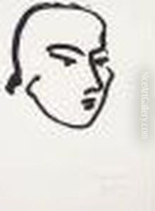 Nadia. Visage Aux Yeux Obliques (d. 803) by Henri Matisse