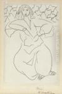 Orientale Assise, Voile Sur La Tete by Henri Matisse