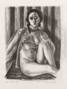 Nu Assis A Chemise De Tulle by Henri Matisse