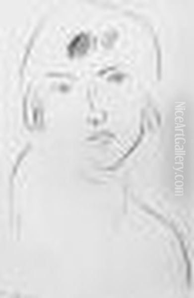 Visage A La Frange. 1913. - view 1