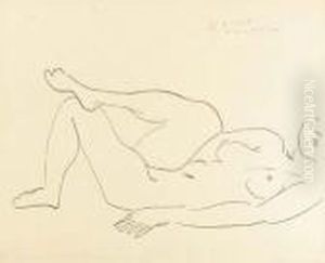 Nu Couche Au Visage Incomplet--etude De Jambes by Henri Matisse
