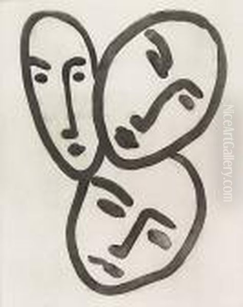 Trois Tetes. A L'amitie. - view 1