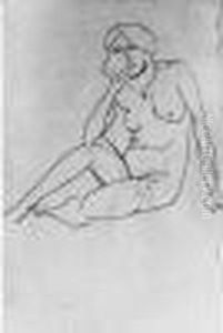Figure Assise - Nu. 1914. by Henri Matisse