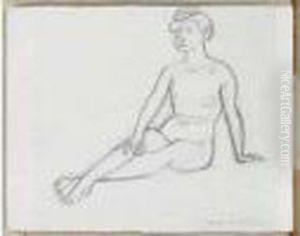 Modele Nu Assis Jambes Allongees, 1907-1908 by Henri Matisse