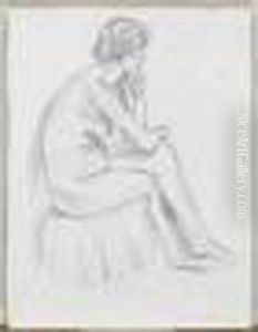 Modele Nu Assis Accoude De Profil by Henri Matisse