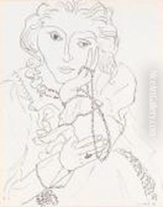 Femme Au Jabots Et Colliere De Perles by Henri Matisse