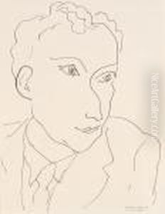 Portrait De Louis Aragon by Henri Matisse