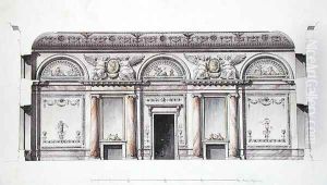 The central saloon of the Alexander Palace at Tsarskoe Selo, Russia