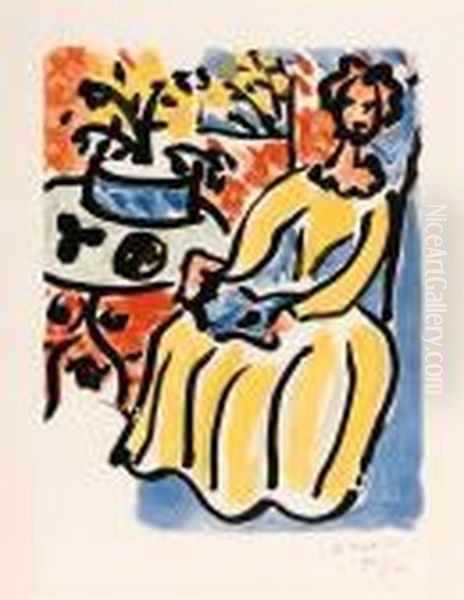 Marie-jos En Robe Jaune - view 1