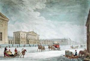 View of the Imperial Bank and the Shops at St. Petersburg by Giacomo Quarenghi