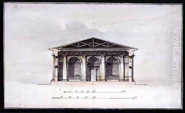 Cross-Section View of the Riding Stables at Tsarskoye Selo, 1792 - view 1