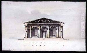 Cross-Section View of the Riding Stables at Tsarskoye Selo, 1792 by Giacomo Quarenghi