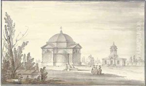 The Tomb of Lanskoi with the Church at Tsarskoe Selo